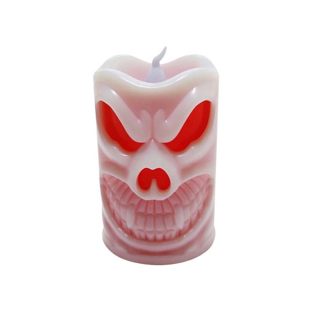 Advancent luminosa, candelabro hecho a mano con cabeza de Calavera, velas que funcionan con pilas, lámpara de mesa, decoración superior, decoración Iluminación navideña Blanco Advancent HA068219-03