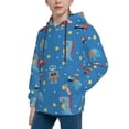 thumbnail image 2 of Kdxio Cartoon Animals 1 Pattern Boys Athletic Unisex Boys Girls Hoodie with Pocket Sweatshirts-Small, 2 of 6