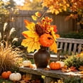 thumbnail image 4 of Clearance Under $1 Artificial Fall Pumpkin Branch with Maple Leaves and Berries for Thanksgiving Decor, 4 of 5