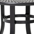 thumbnail image 6 of 24" Black Rounded Metal Outdoor Bistro Table With Umbrella Hole, 6 of 9
