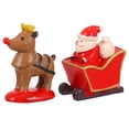 thumbnail image 1 of GOOHOCHY 2 adornos navideños decorativos de resina de alce de Papá Noel, 1 of 8