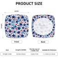 thumbnail image 2 of 4 Pcs Removable Chair Seat Covers for Dining Room, American Flag Stars Stretchable Office Kitchen Chair Slipcovers Cushion Protector Patriotic Furniture Decor, 16.9x16.9 Inches, 2 of 6
