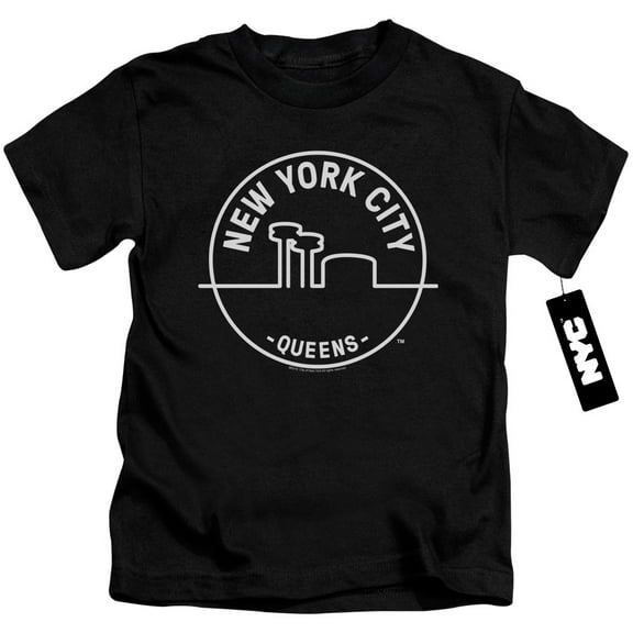 New York City See Nyc Queens Youth 18/1 T-Shirt Black