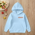 thumbnail image 2 of Trendfront Girls Hawaii Palm Tree Letter Graphic Hoodies Long Sleeve Kangaroo Pocket Fall Winter School Sweatshirt Tops, 2 of 6