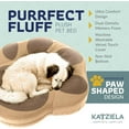 thumbnail image 3 of Katziela Purrfect Fluff Paw-Shaped Pet Bed - 25" x 25"x 6" Washable Dog & Cat Bed - Grey, 3 of 5