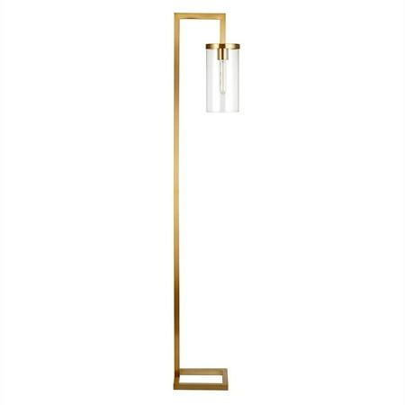 Henn Hart Industrial Metal Brass Floor Lamp With Cylinder Clear Glass Shade Canada Henn Hart Industrial Metal Brass Floor, Hudson Industrial Floor Lamp Threshold