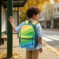 thumbnail image 6 of Geometric Wave Blue Pattern 17" School Backpacks for Teens,Waterproof Oxford Fabric,S-Shape Padded Straps for School,Travel,Hiking,Camping, 6 of 6