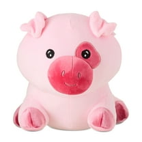 Medium Round Pig Plush, Pink, 8", Valentine's Day by Way To Celebrate