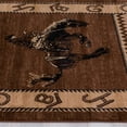 thumbnail image 4 of Brown Cabin with Moose and Bear Animal Wildlife Area Rug (3' 9" x 5' 1"), 4 of 6
