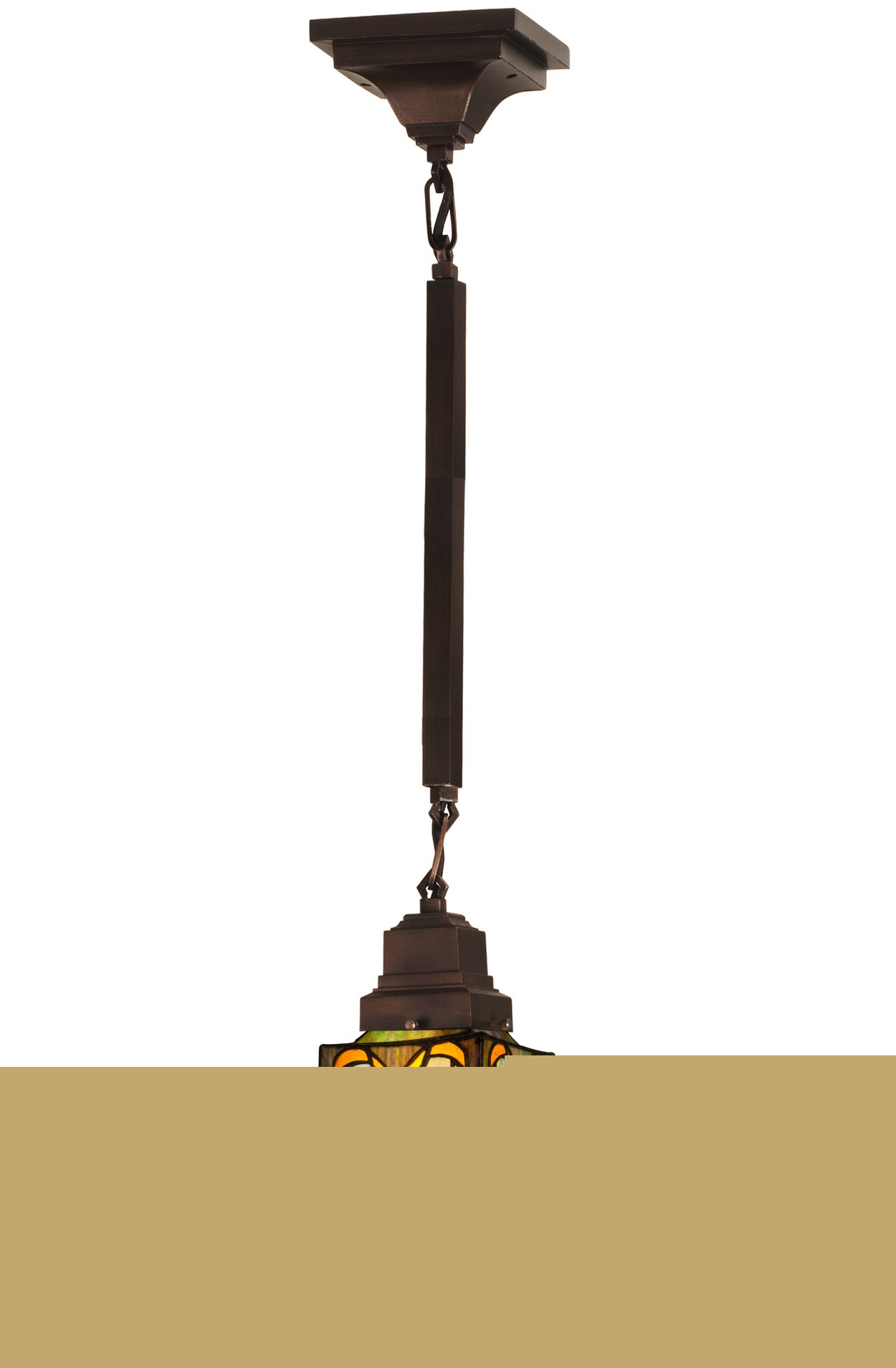 29333 Meyda 5.5"Sq Cottage Mission Mini Pendant