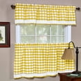 thumbnail image 2 of Ben&Jonah PrimeHome Collection Buffalo Check Window Curtain Valance - 58x14 - Yellow, 2 of 2
