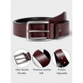 thumbnail image 5 of Timarkment Mens Belt Leather Belts for Men Brown Black Belt for Work or Casual, 5 of 8