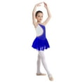 thumbnail image 4 of inhzoy Kids Girls Shiny Rhinestone Ballet Leotard Dress Ice Skating Dress Dancewear Royal Blue 12, 4 of 8