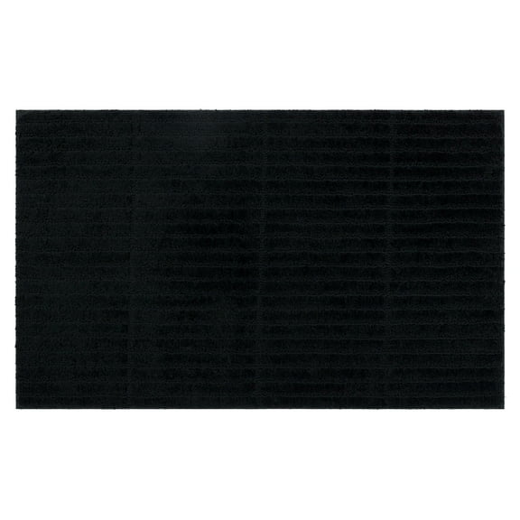 Mohawk Sanctuary Bath Mat Soft Absorbent Quick Dry Machine Washable Non-Slip Bathroom Mat, Black, 17" x 24"