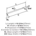 thumbnail image 5 of Amerock Coble 10-1/16 inch (256mm) Center-to-Center Polished Chrome Cabinet Pull, 5 of 6