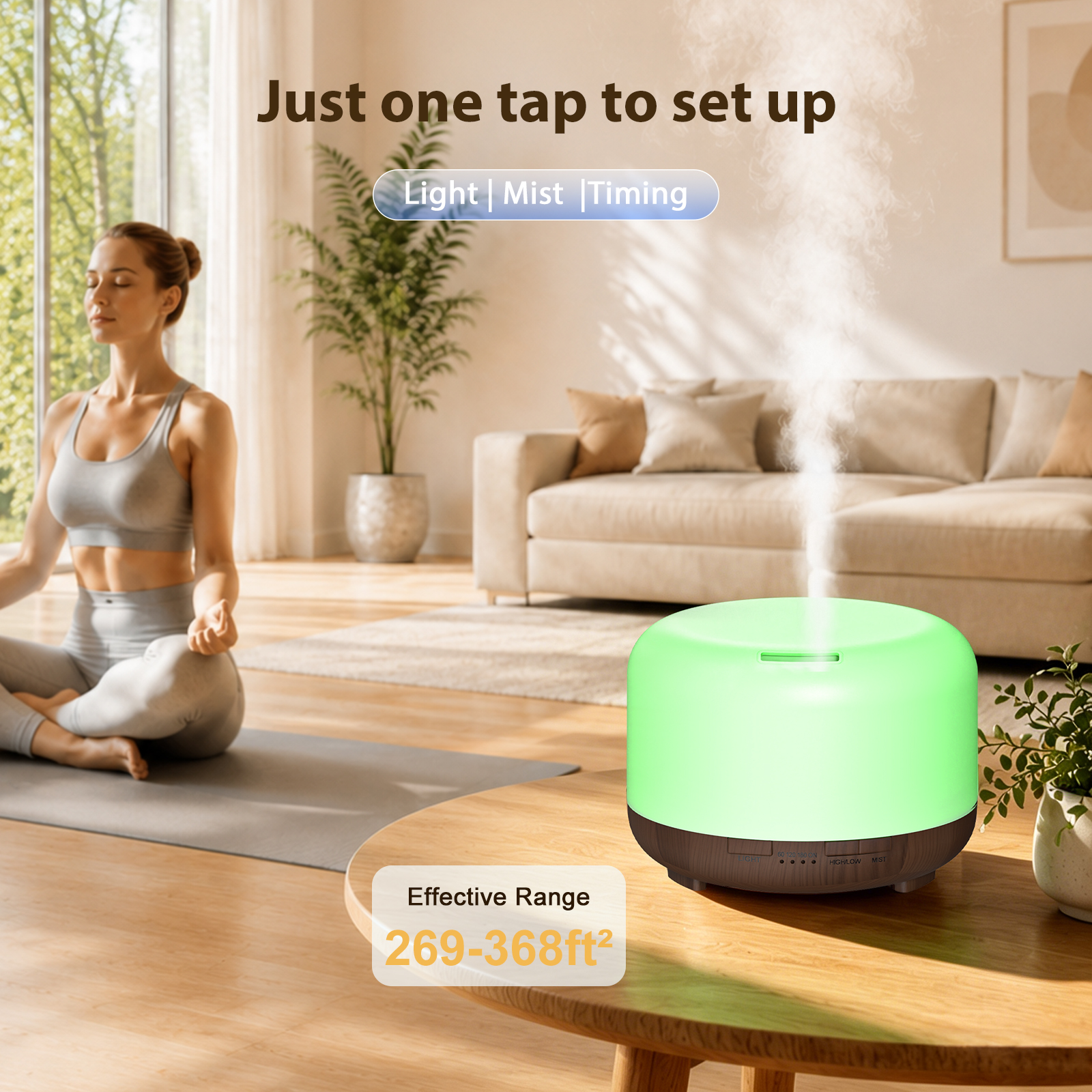 Fimilo Essential Oil Diffuser, 500ml, With 6 Essential Oils photo 8