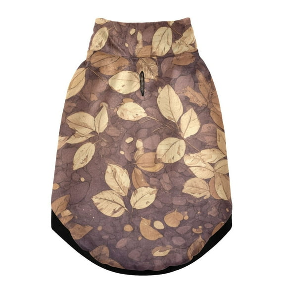 Pet Winter Coat Snow Zipper Clothing Cold Weather Dog Vest Warm Puppy Coat Leaves on The Ground