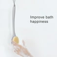 thumbnail image 2 of Advancent Cepillos para el cuerpo del baño Cepillos de cerdas de nailon para baño de mango largo Masajeador exfoliante Herramienta de Suministros de limpieza para el hogar gris, 2 of 6