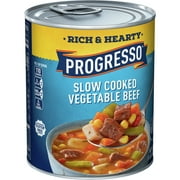 Progresso Rich & Hearty, Slow Cooked Vegetable Beef Canned Soup, Gluten Free, 19 oz.
