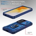 thumbnail image 6 of Compatible with Samsung Galaxy S26 Plus with Sliding Cover Lens Protection & Kickstand, Built-in 360° Rotate Ring Stand Magnetic Card Slot Hybrid Cover Case for Samsung Galaxy S26 Plus, Navyblue, 6 of 9