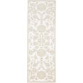 thumbnail image 1 of Unique Loom Rushmore Tone-on-Tone Rug 2' x 6' Runner Snow White/Beige, 1 of 1