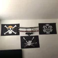 thumbnail image 5 of Bandera de calavera pirata de One Piece de Anime, decoración de pared para el hogar y el dormitorio, pancarta con pintura de sombrero de paja de Luffy, bandera pirata, juguetes para niños, regalo, 5 of 5