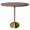 Cognac Brown, variant on LeisureMod 48" Round Bar Height Dining Table with MDF Top Pub Table and Gold Stainless Steel Pedestal Base for Modern Kitchen and Dining Room Verve Collection in Black Marbleized