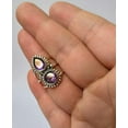 thumbnail image 4 of Navya Craft Amethyst 925 Sterling Silver Handmade Women Statement Ring, Purple Dual Gemstone Ring Size 8.5, 4 of 4