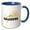 Blue/White, variant on 3drose, Motivational Quote Stay Grateful with Sun and Heart Icon, 11oz Two-tone Red Mug