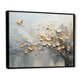 thumbnail image 2 of Designart Abstract Shapes Oversized framed wall art decor, Abstract Shapes framed wall Art, Vision Of Japanese Trees In Beige And Gold , Beige black framed wall art, 32x16 inches black frame, 2 of 5