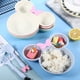 thumbnail image 4 of Juego de Vajilla con Cuenco de , Platos de Paja de Trigo, de Alimentación para Cena, de Comida con Lazo, Cuchara, Tenedor, Rosa, 4 of 5