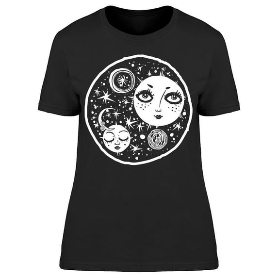 Naive Kawaii Night Space T-Shirt Women -Image by Shutterstock, Female Medium
