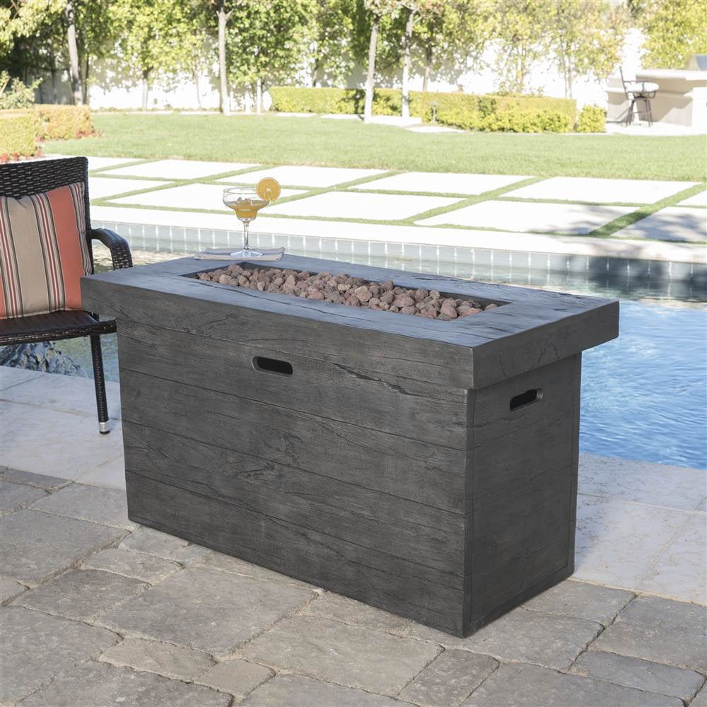 Grey Christopher Knight Home Custer Outdoor Rectangular Fire Pit 40,000 BTU Grey Christopher Knight Home Custer Outdoor Rectangular Fire Pit 40,000 BTU