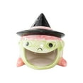 thumbnail image 2 of Ceramic Halloween Ghost Candlesticks with Lanterns for Spooky Decor and Candy Storage, 2 of 6