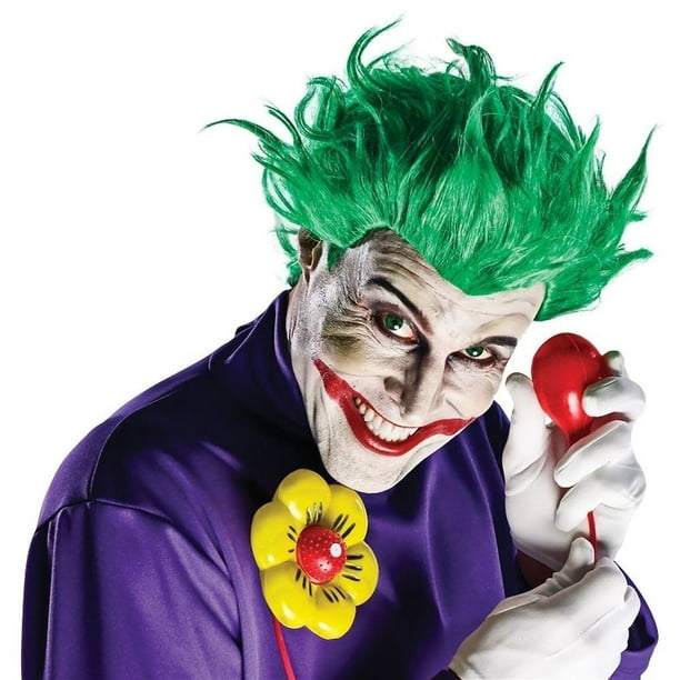 Joker Men's Costume Accessory Kit w/ Wig, Gloves And Squirting Flower