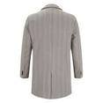 thumbnail image 4 of guisaled Mens Pea Coat Wool Long Slim Fit Classic Lapel Trench Overcoat Double Breasted Casual Windbreaker Jackets Clearance Sale, 4 of 6