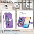 thumbnail image 6 of Wallet Multi Card Slot Flip Zipper Leather Case For Samsung Galaxy S24 Ultra S24Plus S24 S23 Ultra S23Plus S23FE S22 Ultra S22Plus S21 Ultra S21Plus S21FE S20 Ultra S20Plus S20FE Phone case, 6 of 10