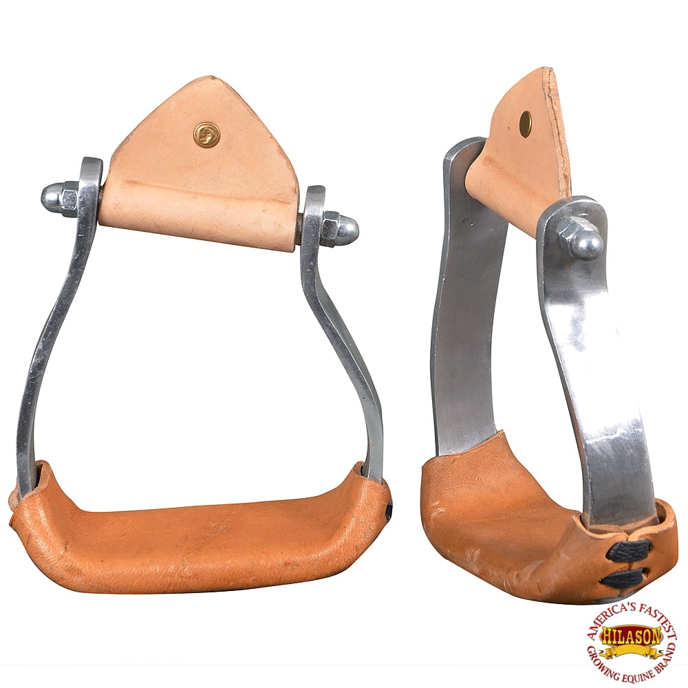 Horse Western Saddle Stirrup Aluminum Stirrups With Leather Walmart