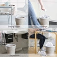 thumbnail image 2 of Small Trash Bags 2.6 Gallon - Bathroom Garbage Bag Biodegradable Kitchen Trash Can Liners Compostable Trash Bin Bags Plastic White Wastebasket Liners Mini Clear Trashbags for Office Dorm Bedroom Car, 2 of 8