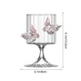 thumbnail image 4 of Outoloxit Valentine's Day Wine Glasses, Butterfly Decorated Stemware, Hand-Blown Romantic Champagne Flutes for Couples, Elegant Goblets for Juice & Cocktails, Set of 1, 5.2 Inch Height, 4 of 7