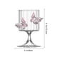 thumbnail image 3 of Copa de copa con tallo de mariposa | Copa de vino de vidrio soplado a mano | Copa de champán romántica y elegante | Vaso de vidrio transparente para San Valentín | Copa multiusos para jugo y vino, 3 of 6