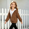 thumbnail image 6 of Zip Up Hoodie for Girls Long Sleeve Sweatshirt Leopard Print Hooded Jacket Front Pockets Trendy Fall Winter Casual Loose Fit Top, 6 of 6