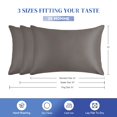thumbnail image 6 of THXSILK 25 Momme Silk Pillowcase, Both Side 100% Mulberry Silk Pillowcase for Hair and Skin, Natural Mulberry Silk Dual Sides with Hidden Zipper, Body(20"X54"), Charcoal, 6 of 8