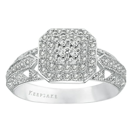 Keepsake Calista 3/8 Carat T.W. Certified Diamond 10kt White Gold Ring