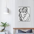thumbnail image 4 of JEUXUS  Couples Minimalist Line Poster Kisses and Hugs  Canvas Art Printing Wall Decoration Modern Black and White Art Painting Picture Female Office Bedroom Bathroom Living Room  Size:, 4 of 5