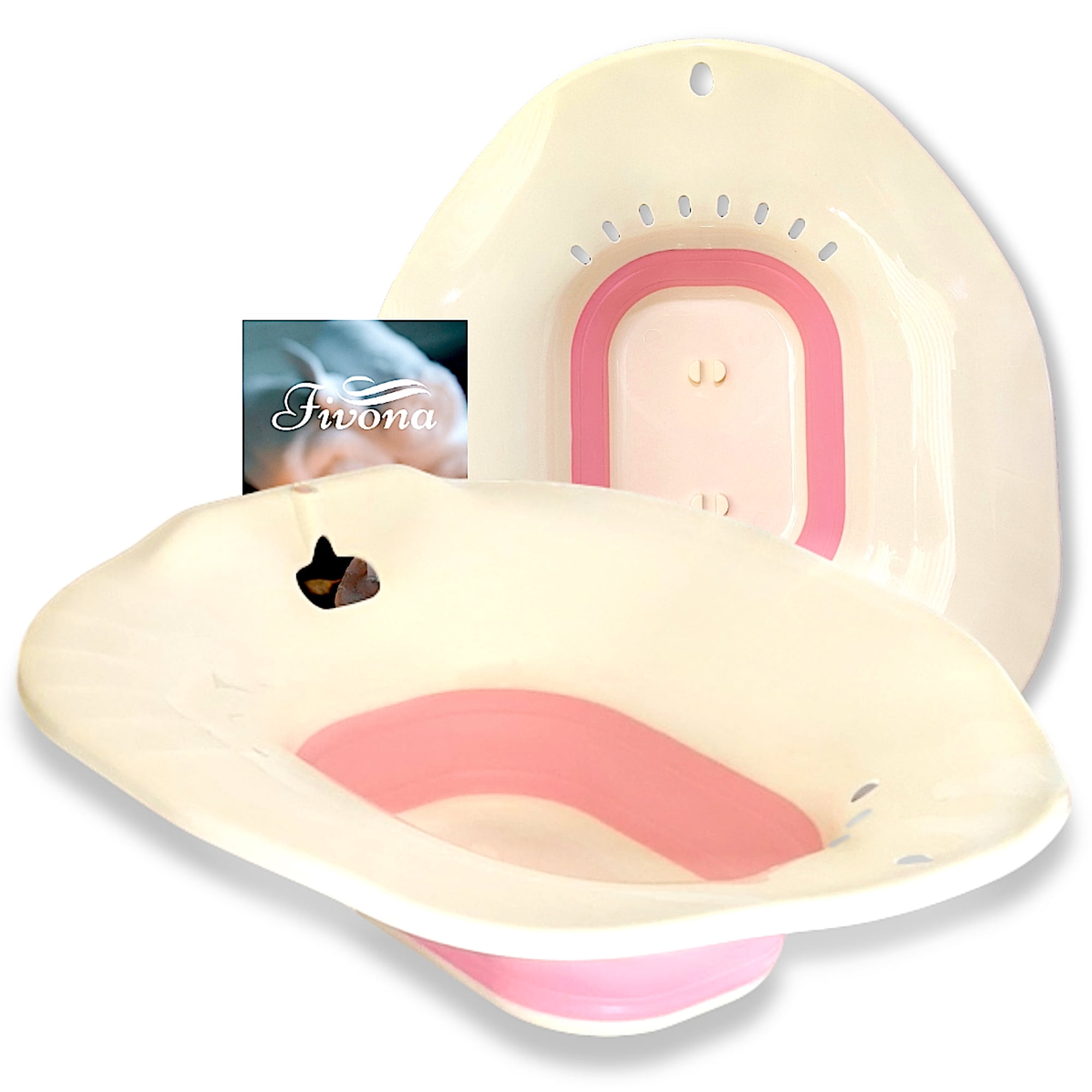 Foldable Sitz Bath Tub for Toilet Seat Baths Soak for Hemorrhoids and