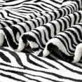 thumbnail image 4 of Zebra Print Fleece Flannel Twin Size Blanket(60x80inch) with Zebra Storage Pouch,300 GSM Double Sided Super Soft Bed Throw, Blanket for Adults,Black and White Lightweight Fuzzy Home Decor, 4 of 5