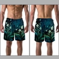 thumbnail image 3 of luoweisi Men's Beach Shorts Quick Dry Swim Trunks with Mesh Lining Plants under the Stars L, 3 of 5