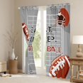 thumbnail image 3 of Erosebridal Teens Eat Sleep Football Blackout Curtains Set of 2 (52x84 Each),Rugby Sport Gamer Window Curtains for Kids Boys,Breathable Home Decor, 3 of 6