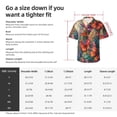 thumbnail image 5 of Honeii Butterflies On Rocky Cliff Print Men’s Hawaiian Shirt,Classic Button-Down Short Sleeve Shirt, for Beach, Vacation, and Outdoor Activities,Small, 5 of 7